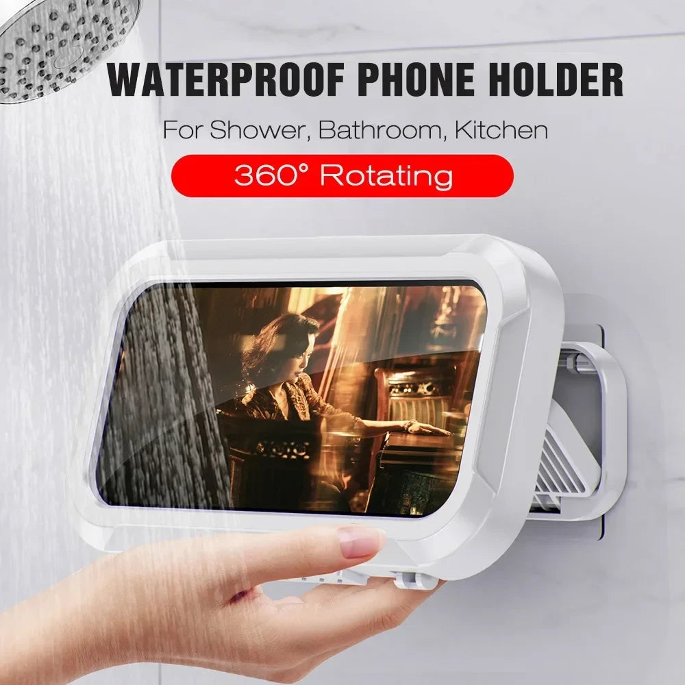 Soporte Impermeable Rotatorio Para Teléfono De Ducha
