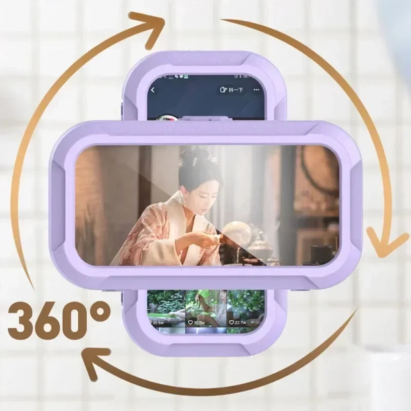 Soporte Impermeable Rotatorio Para Teléfono De Ducha