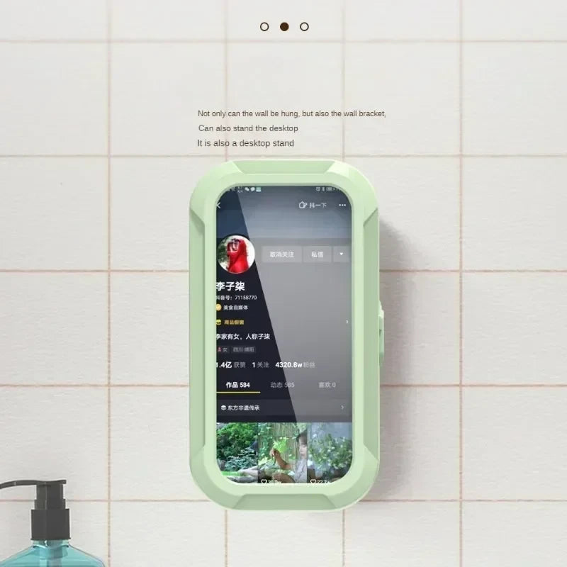 Soporte Impermeable Rotatorio Para Teléfono De Ducha