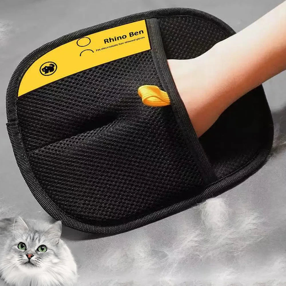Cepillo Guante Quitapelos para Mascotas