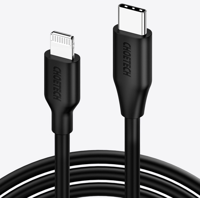Cable CHOETECH USB-C a Lightning de 2m Certificado por MFi