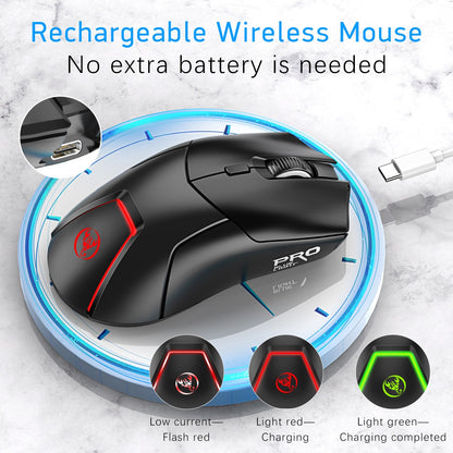 T40 Rechargeable 3-Mode Wireless Bluetooth Gaming Mouse