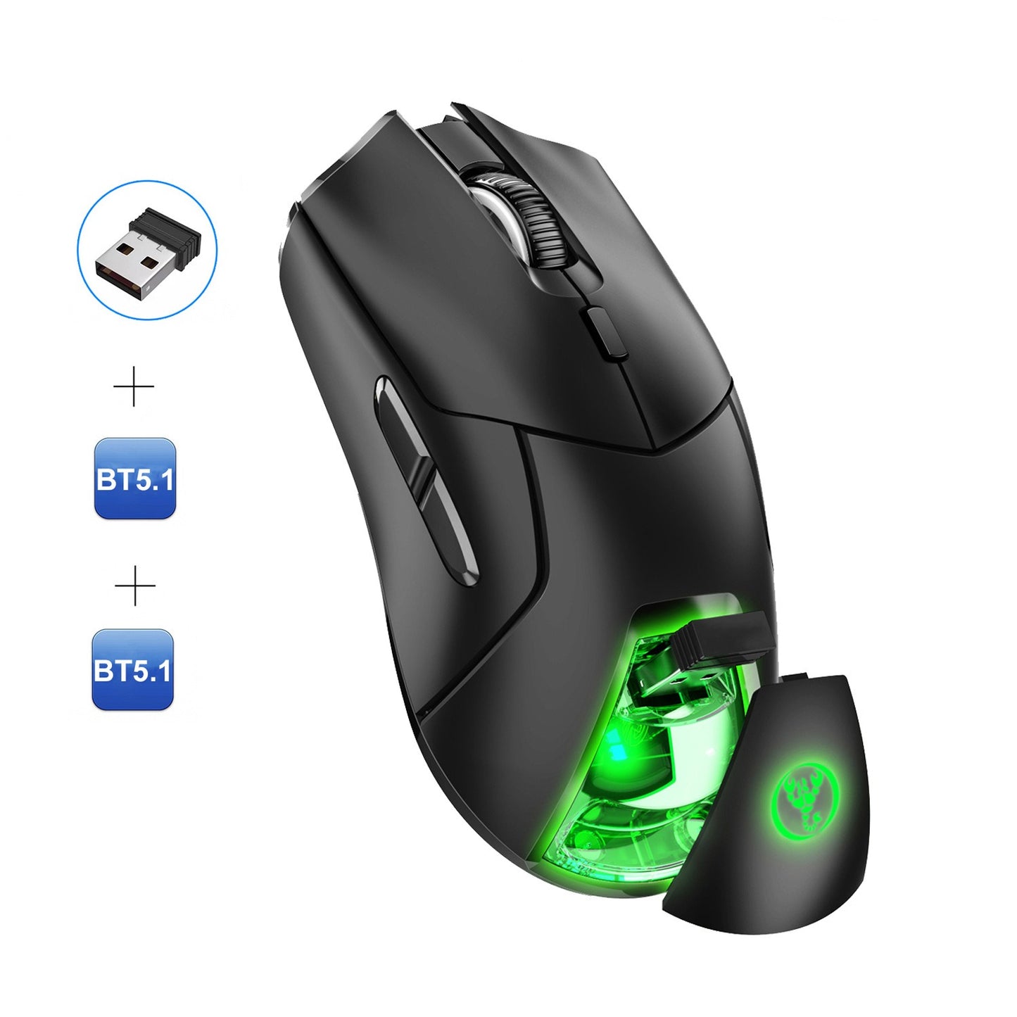 T40 Rechargeable 3-Mode Wireless Bluetooth Gaming Mouse