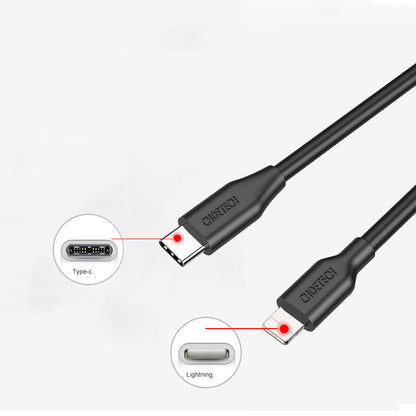 Cable CHOETECH USB-C a Lightning de 2m Certificado por MFi